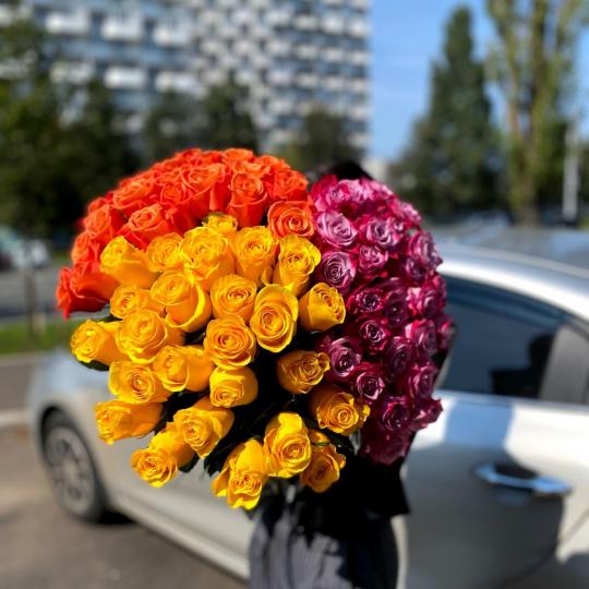 Розы миксовые 40см